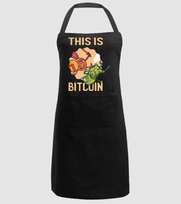 This is Bitcoin model negru pe tricou