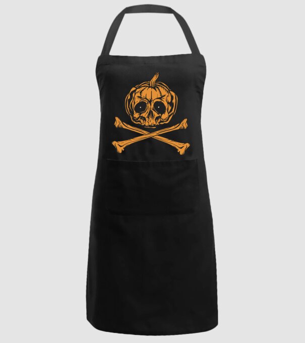 Dovleac craniu Halloween model negru pe tricou
