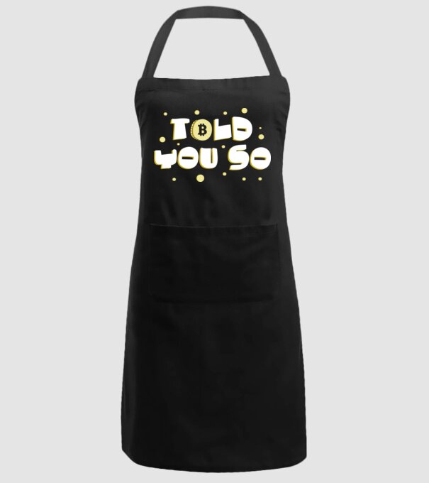 Told You So Bitcoin model negru pe tricou
