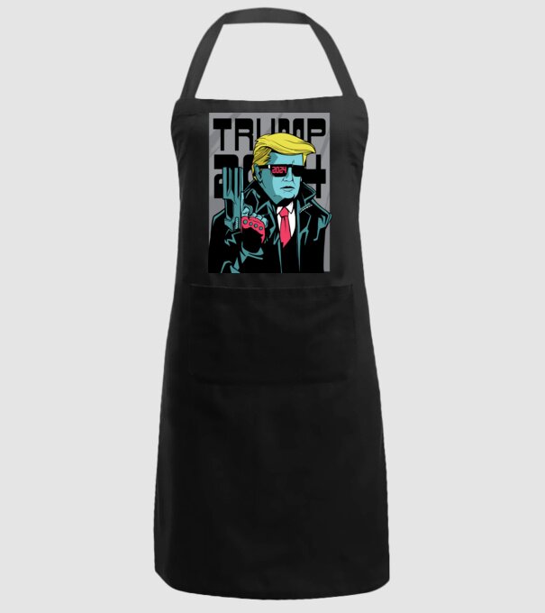Trump Terminator 2024 model negru pe tricou