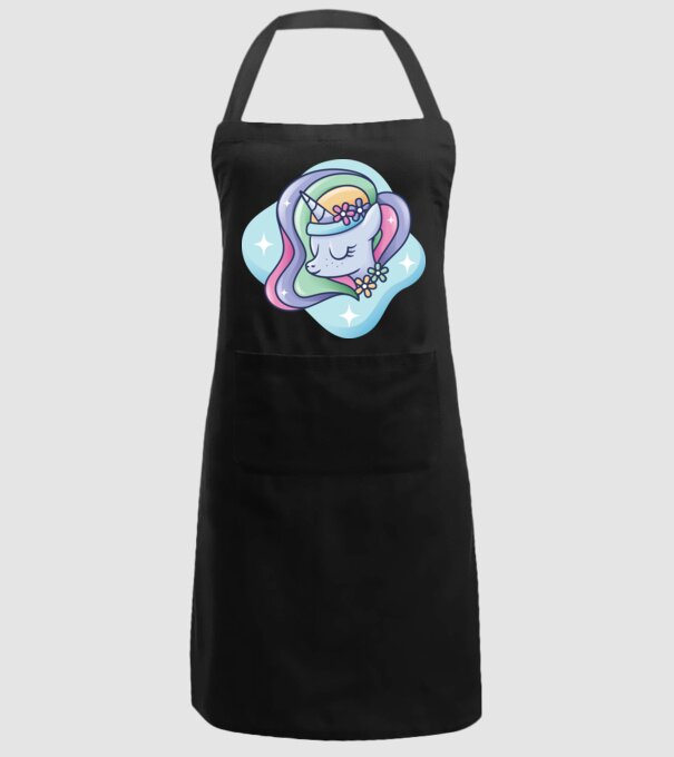 Cap de unicorn model negru pe tricou