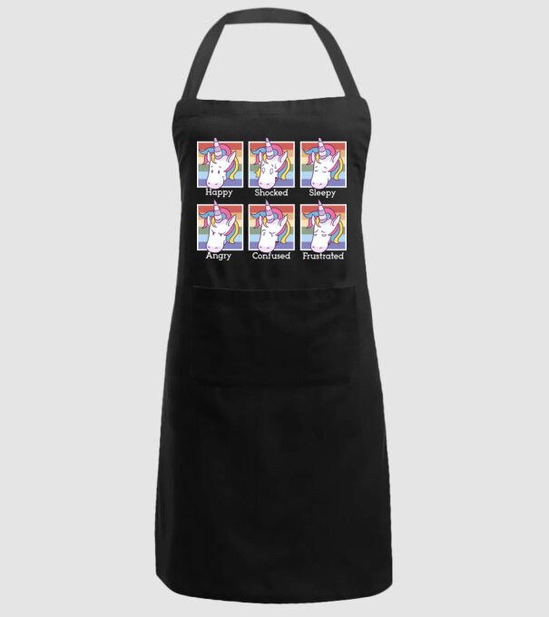 Capete de unicorn model negru pe tricou