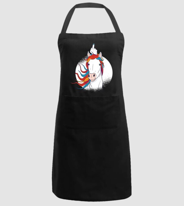Unicorn Fuck Off model negru pe tricou