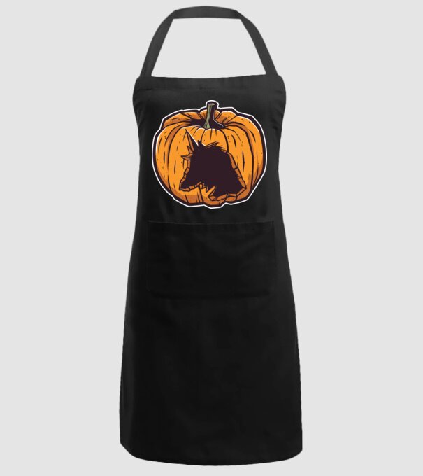 Dovleac de Halloween Unicorn model negru pe tricou