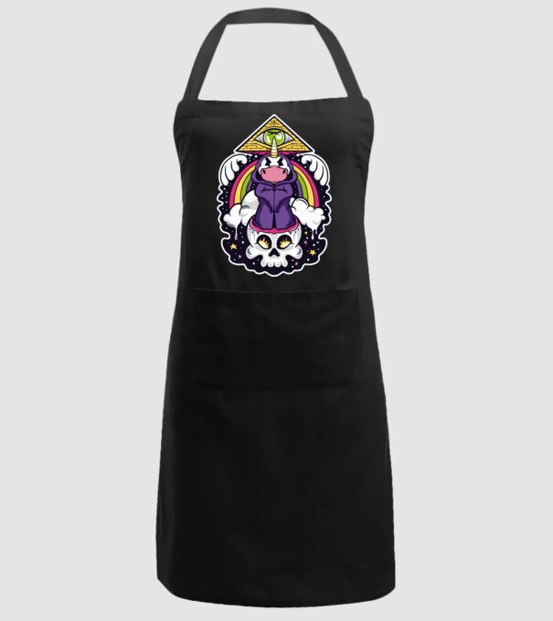 Unicorn Illuminati model negru pe tricou