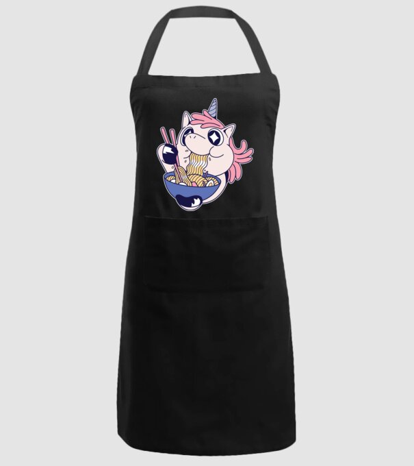 Unicorn Ramen model negru pe tricou
