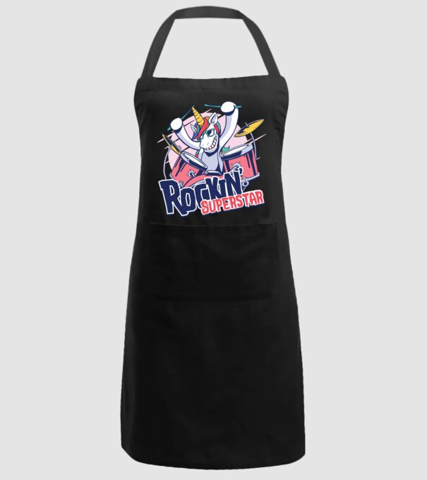 Unicorn Star rock model negru pe tricou