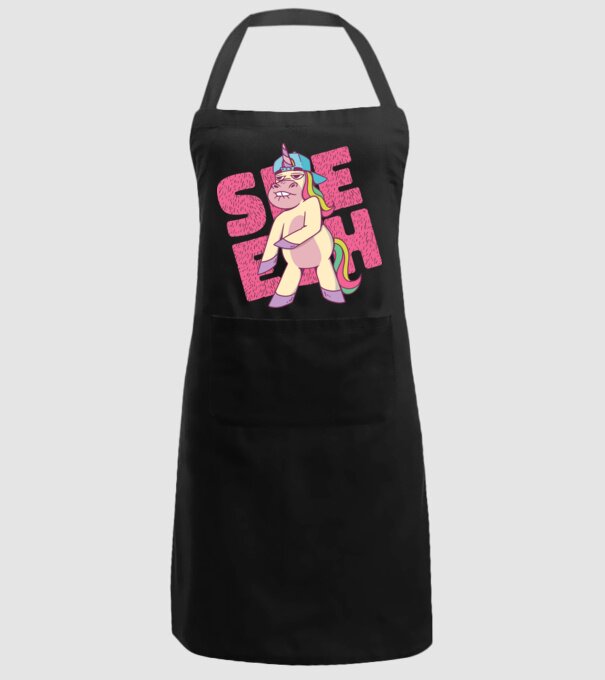 Unicorn Shesh model negru pe tricou