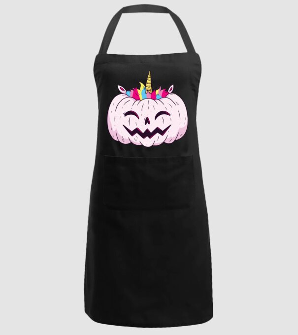 Unicorn Dovleac Halloween model negru pe tricou