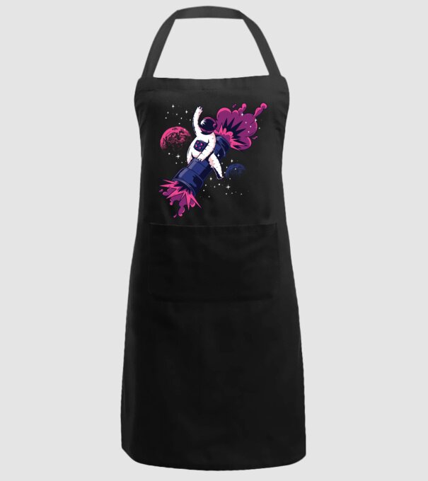 Astronaut Bazooka Rodeo model negru pe tricou
