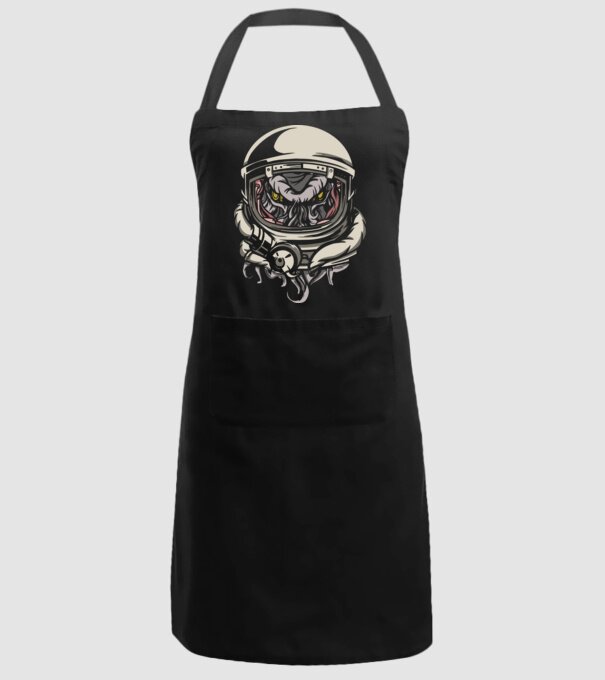 Cthulhu Astronaut model negru pe tricou