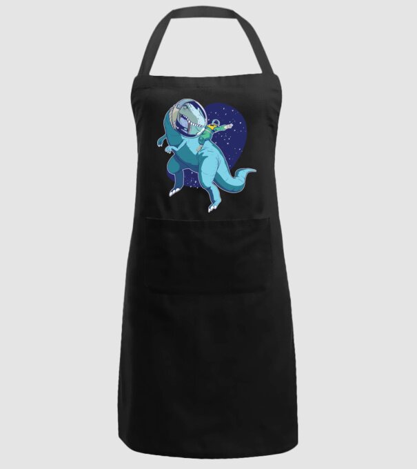 Astronaut Dinozaur T rex model negru pe tricou