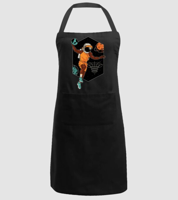 Astronaut Baschetbalist model negru pe tricou