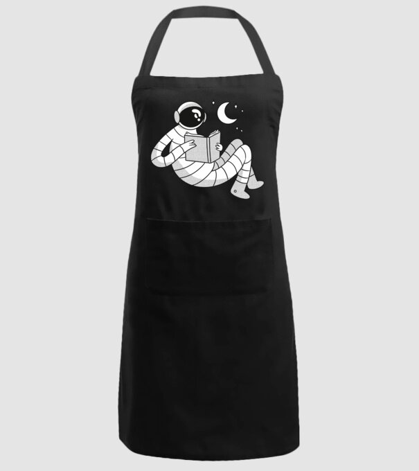 Lectură Astronaut model negru pe tricou
