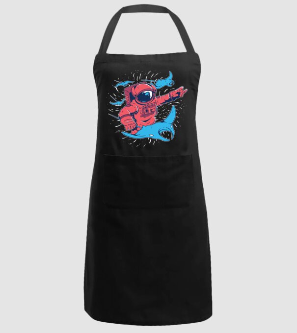 Diavol de mare gigant Astronaut model negru pe tricou