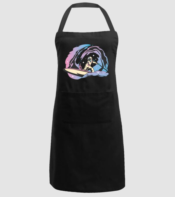 Surf Astronaut model negru pe tricou
