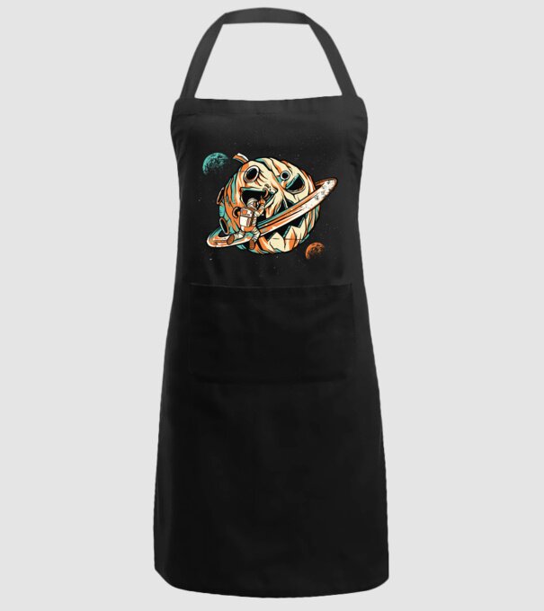 Astronaut cap de dovleac de Halloween model negru pe tricou