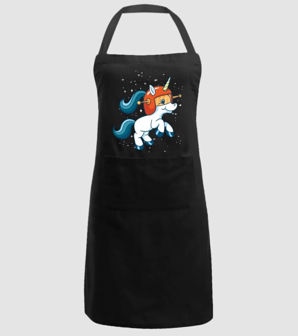 Unicorn Astronaut model negru pe tricou