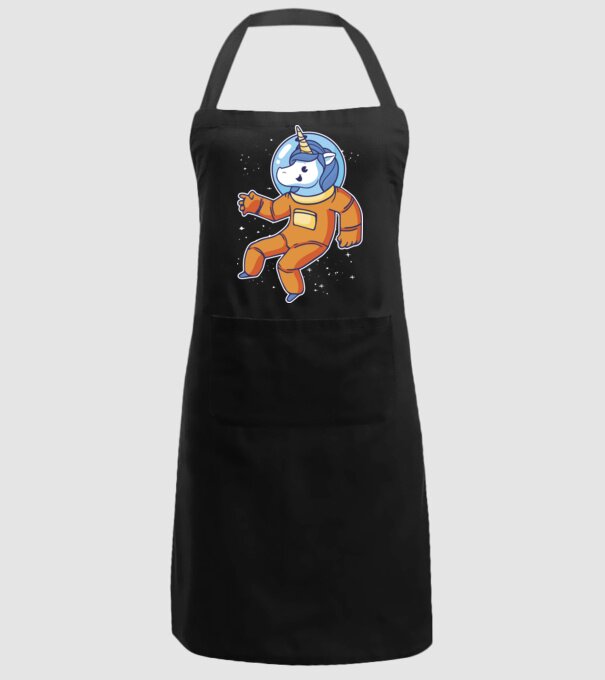 Unicorn Astronaut model negru pe tricou