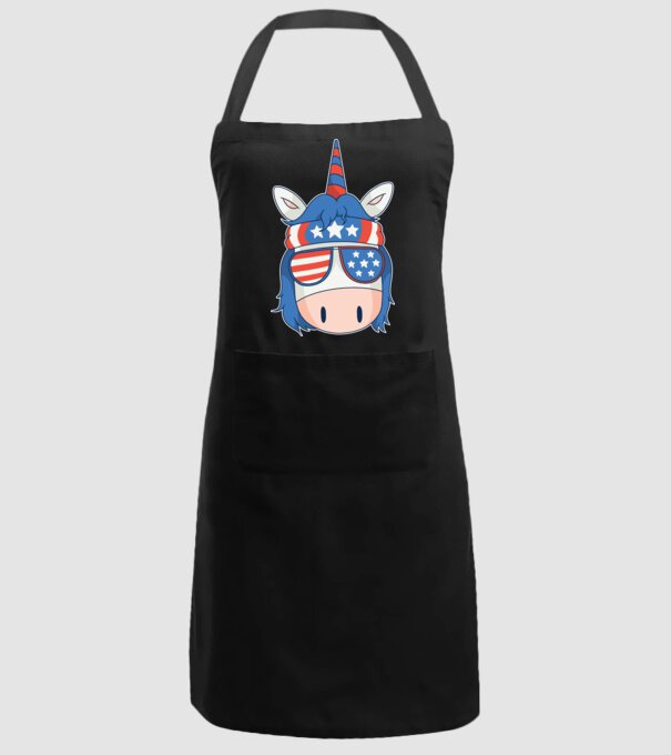 SUA unicorn model negru pe tricou