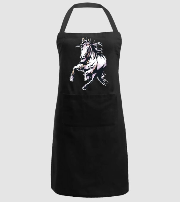 Cal alergând Tricou pentru călăreți model negru pe tricou