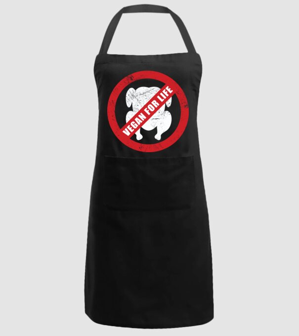 Vegan pe viață model negru pe tricou