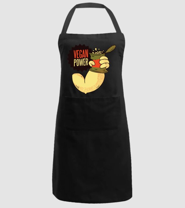 Putere vegan model negru pe tricou
