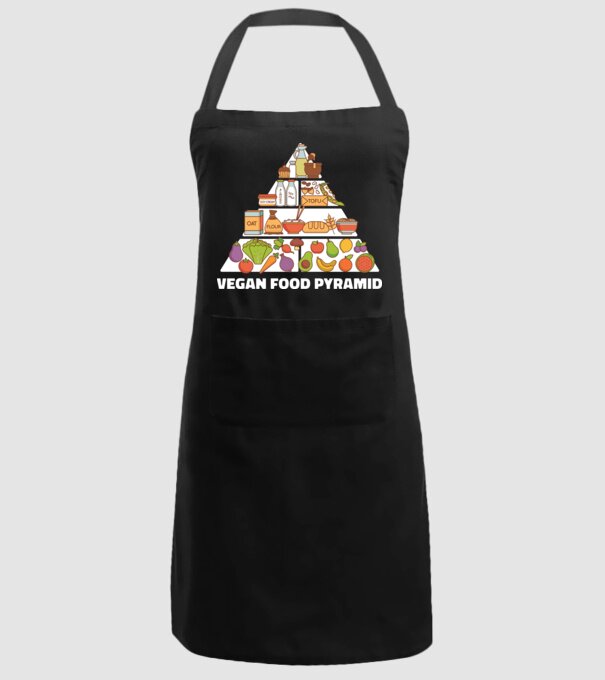 Piramidă vegan model negru pe tricou