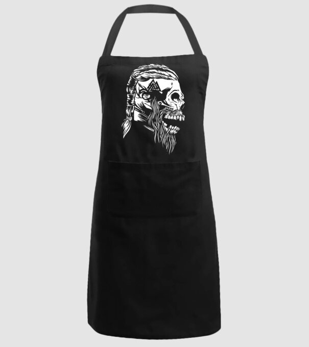 Craniu Viking model negru pe tricou
