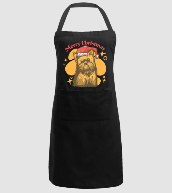 Crăciun Yorkie model negru pe tricou