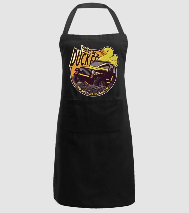 'You''ve been ducked - Off road SUV' model negru pe tricou