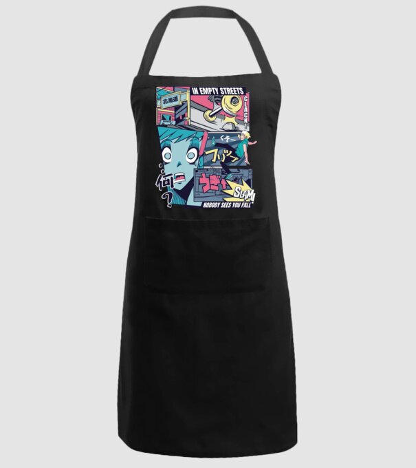 Anime Vaporwave Benzi desenate Skateboard model negru pe tricou
