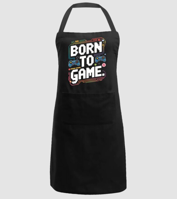 Born to Game Pixel Negru model negru pe tricou