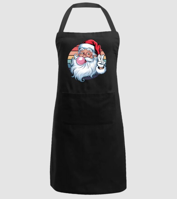 Bubble gum santa model negru pe tricou