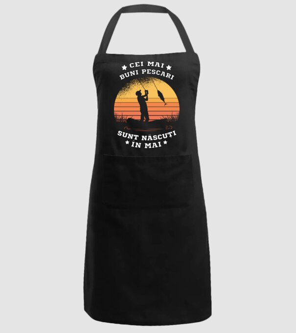 Cei mai buni Pescari sunt născuți în Mai model negru pe tricou