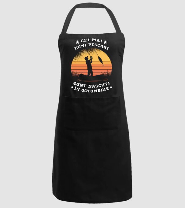 Cei mai buni Pescari sunt născuți în Octombrie model negru pe tricou