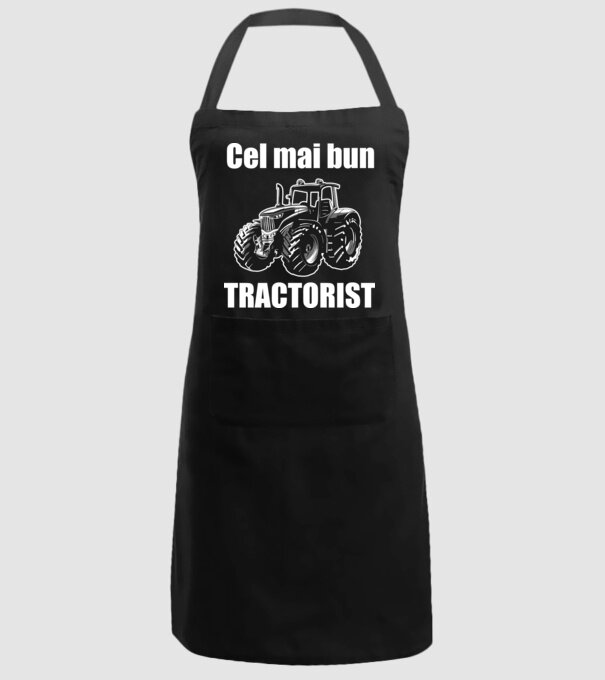 Cel mai bun tractorist model negru pe tricou