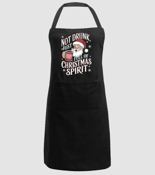 Christmas Spirit Santa model negru pe tricou