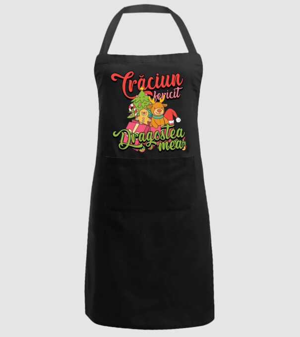 CRĂCIUN FERICIT DRAGOSTEA MEA model negru pe tricou