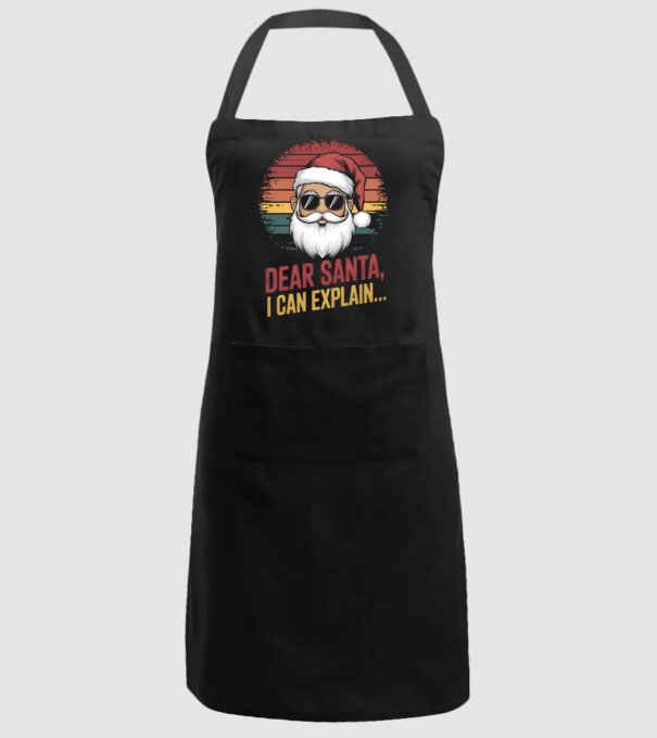 Dear Santa, I can explain... model negru pe tricou