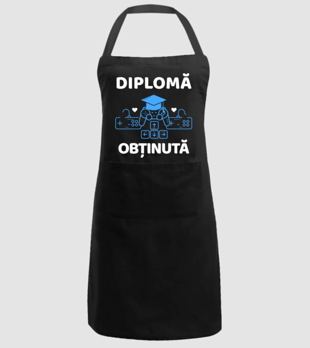 Diplomă obținută model negru pe tricou