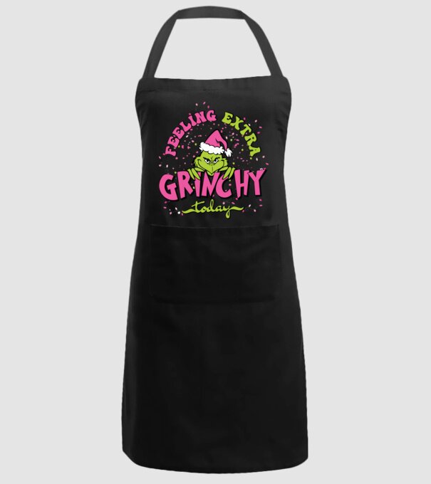 Feeling extra Grinchy today model negru pe tricou