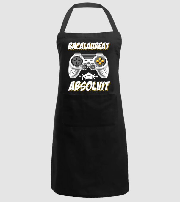 Gameri şcoală Bacalaureat model negru pe tricou