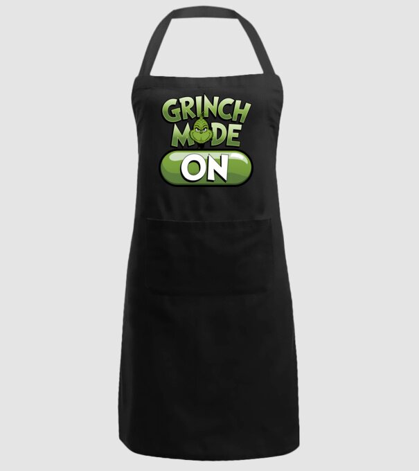 Grinch mode ON model negru pe tricou