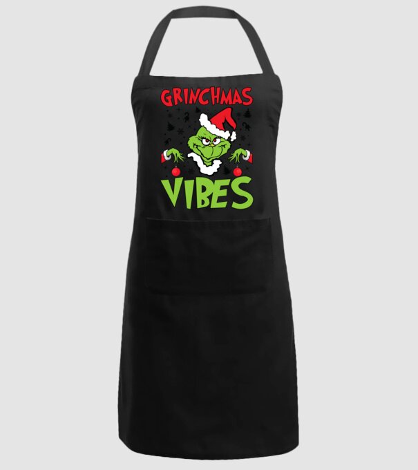 Grinchmas Vibes - Grinch model negru pe tricou