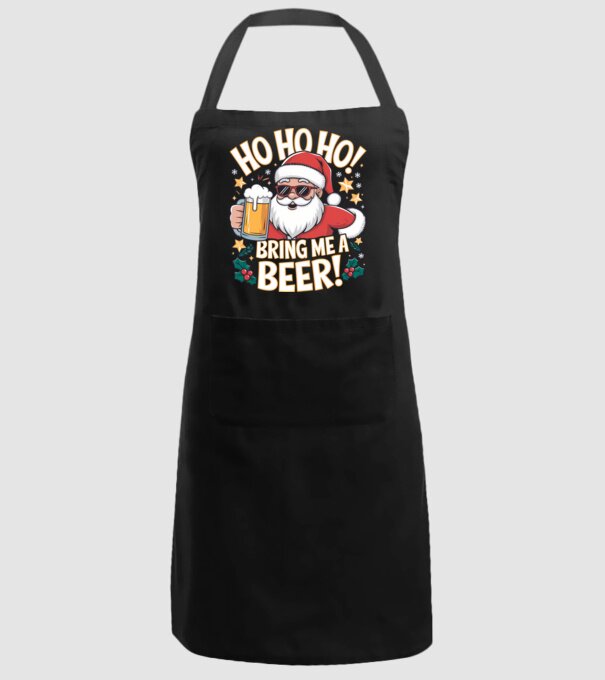 HO HO HO bring me a BEER santa Negru model negru pe tricou