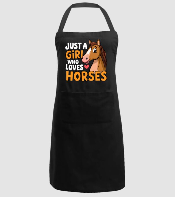 Just a girl who loves horses Negru model negru pe tricou