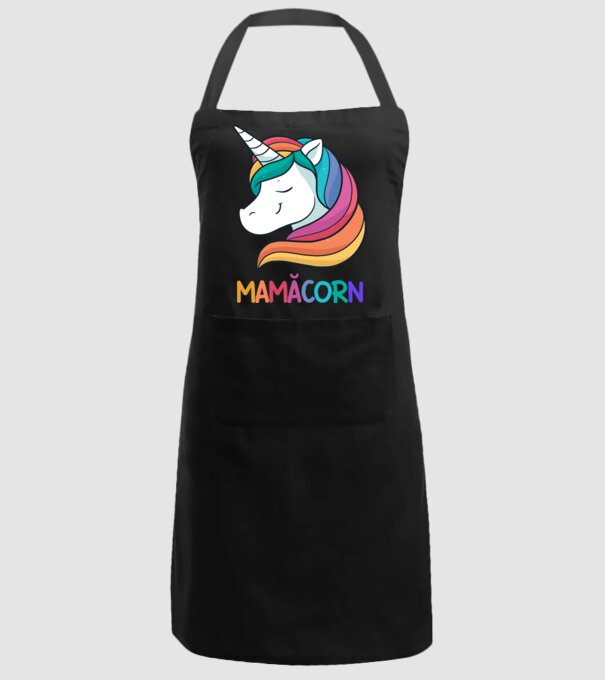 mamăcorn model negru pe tricou