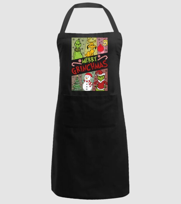 Merry Grinchmas - Grinch model negru pe tricou