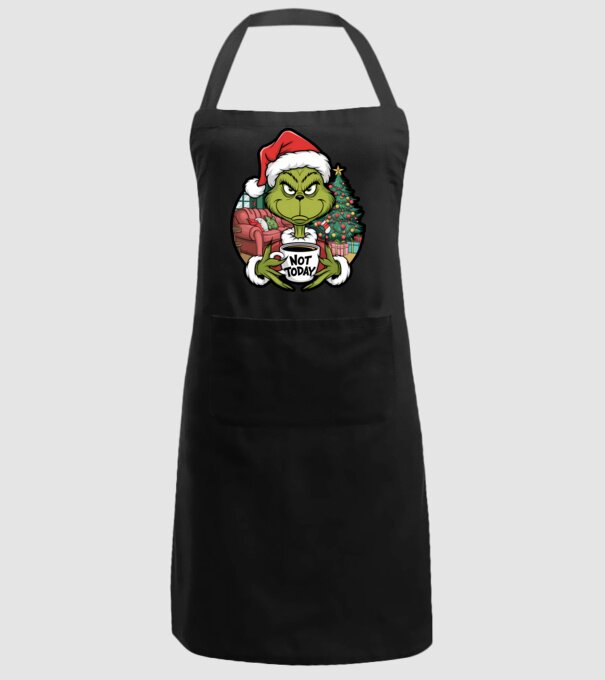 Not Today Grinch model negru pe tricou